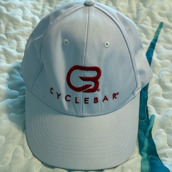 Cyclebar Other - Cyclebar White Cap with Red Embroidered Logo